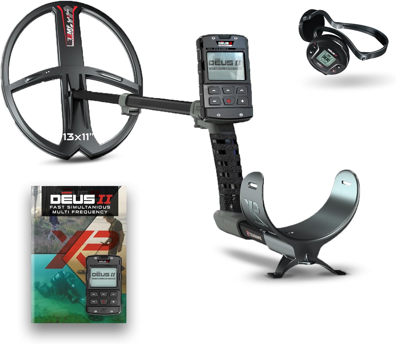 גלאי מתכות DEUS2 RC WS6 צלחת 13 אינץ.